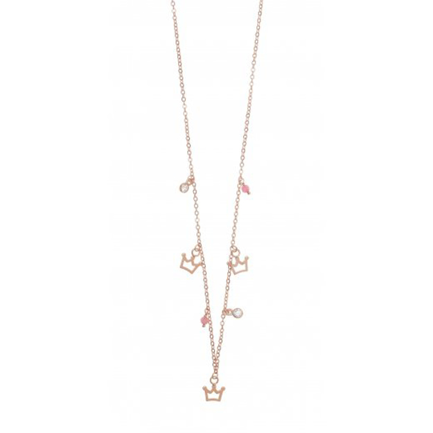 Picture of GREGIO NECKLACE 925 ROSE GOLDPLATED SILVER WITH STONES