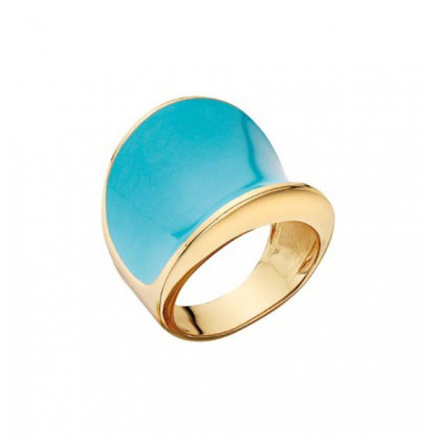 Picture of RING VOGUE GOLDPLATED SILVER 925 BLUE ENEMEL