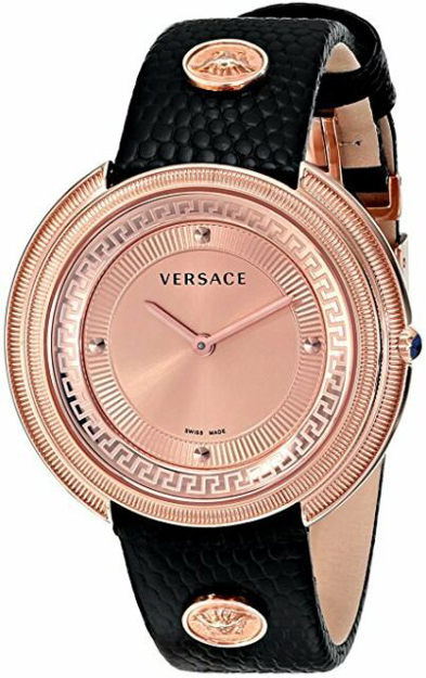 Picture of VERSACE SWISS MADE WOMEN΄S WATCH THEA ROSEGOLD AND BLACK STRAP