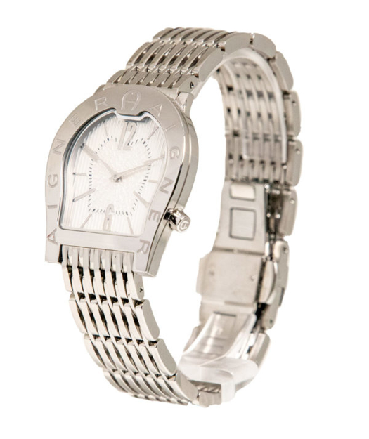 Picture of AIGNER SWISS MADE WOMEN΄S WATCH HORSESHOE SHAPE STAINLESS STEEL CASE SILVER DIAL BRACELET 