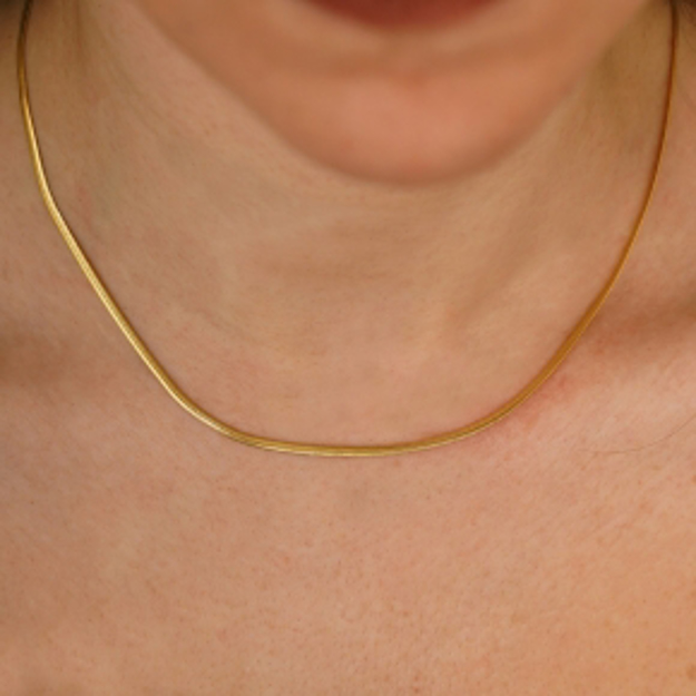 Picture of GREGIO 925 GOLD PLATED SILVER FLAT NECKLACE
