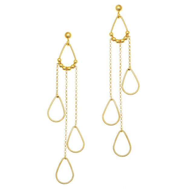 Picture of GREGIO 925 GOLD PLATED SILVER EARRINGS