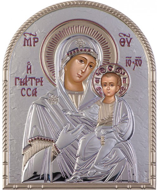 Picture of SILVER ICON - VIRGIN MARY THE CURER 8x9 cm