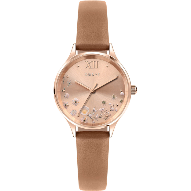 Picture of OUI&ME WOMEN΄S WATCH ΜΙΝΕΤΤE BROWN LEATHER STRAP