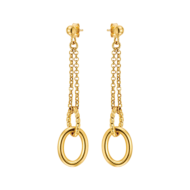 Picture of VOGUE 925 SILVER GOLD PLATED EARRINGS