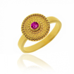 Picture of 925 GOLD PLATED GREGIO SILVER RING