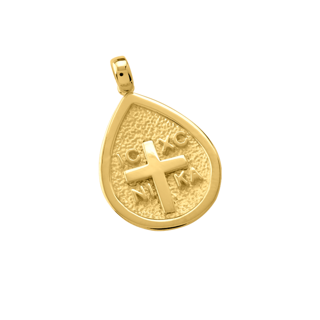 Picture of K9 YELLOW GOLD PENDANT - NEW BORN CHRISTIAN CHARM